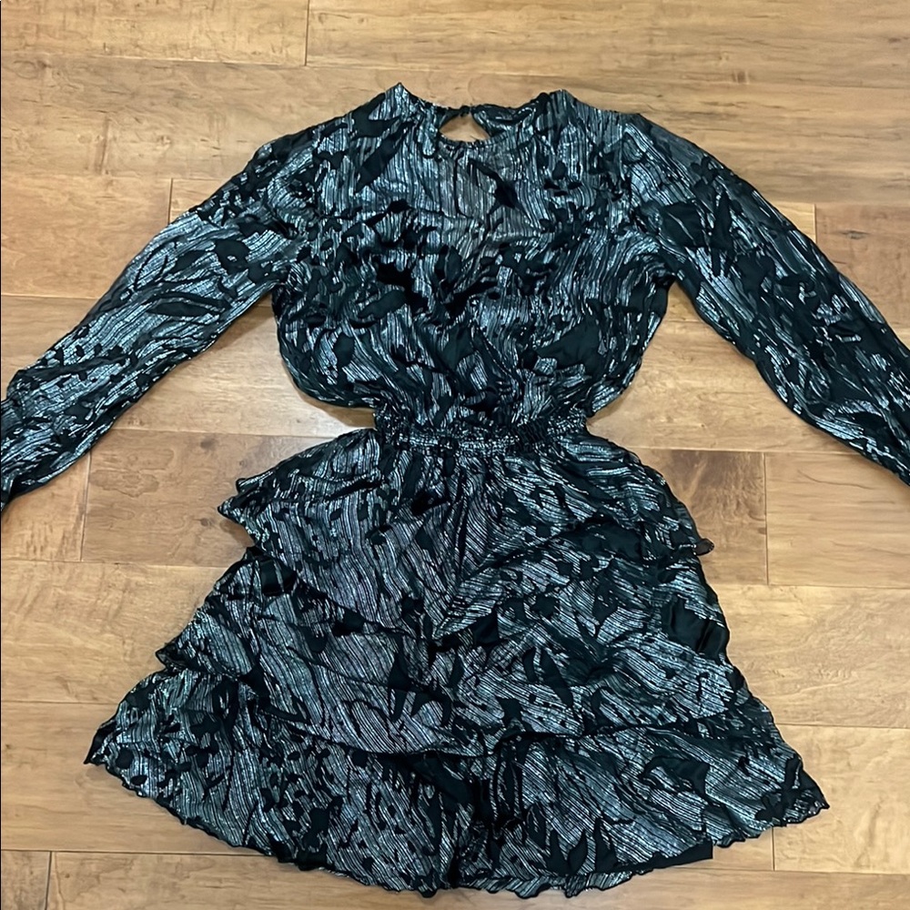 ZARA Elegant Green Patterned Dress